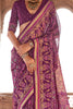 Beautiful Purple Patola Printed Georgette Traditional Saree