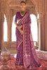 Beautiful Purple Patola Printed Georgette Traditional Saree