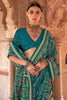 Exquisite Teal Green Patola Printed Georgette Casual Wear Saree