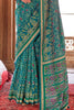 Exquisite Teal Green Patola Printed Georgette Casual Wear Saree