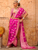 Lovable Rani Pink Zari Weaving Georgette Event Wear Saree