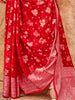 Glamorous Red Zari Weaving Georgette Traditional Saree With Blouse