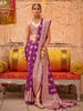 Captivating Purple Zari Weaving Georgette Event Wear Saree With Blouse