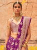 Captivating Purple Zari Weaving Georgette Event Wear Saree With Blouse