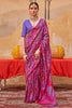 Alluring Rani Pink Digital Printed Silk Festival Saree With Blouse