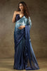 Winning Sky-Blue Chiffon Party Wear Pre-Stitched Saree With Blouse