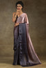 Dazzling Peach Chiffon Party Wear Pre-Stitched Saree With Blouse