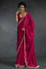 Alluring Rani Pink Zarkan Work Satin Silk Event Wear Saree With Blouse
