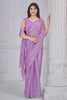 Unexpected Lavender Zarkan Work Organza Party Wear Saree With Blouse