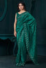 Fascinating Green Sequins Silk Event Wear Saree With Blouse