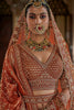Beautiful Orange Sequins Silk Deisgner Lehenga Choli With Double Dupatta