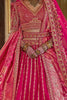 Gorgeous Pink Thread Work Silk Bridal Wear Lehenga Choli With Double Dupatta
