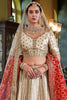 Beautiful Cream Sequins Silk Bridal Wear Lehenga Choli With Double Dupatta