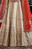 Beautiful Cream Sequins Silk Bridal Wear Lehenga Choli With Double Dupatta