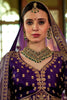 Precious Purple Pearl Work Silk Bridal Lehenga Choli With Double Dupatta
