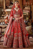 Awesome Red Embroidered Silk Bridal Wear Lehenga With Double Dupatta