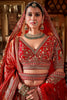 Charming Pink & Red Stone Work Silk Bridal Lehenga With Double Dupatta