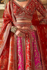 Charming Pink & Red Stone Work Silk Bridal Lehenga With Double Dupatta