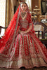 Precious Red Pearl Work Silk Bridal Wear Lehenga Choli With Double Dupatta
