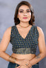 Spectacular Navy Blue Chiffon Traditional Saree With Blouse