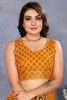 Bewitching Orange Shibori Printed Chiffon Saree With Blouse