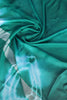 Glamorous Rama Green Shibori Printed Chiffon Ombre Shaded Saree