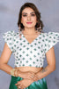 Adorable Green Shibori Printed Party Wear Saree With Blouse