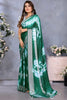Adorable Green Shibori Printed Party Wear Saree With Blouse