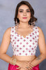 Outstanding Rani Pink Chiffon Shibori Printed Saree With Blouse