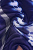 Wonderful Navy Blue Shibori Printed Chiffon Party Wear Saree