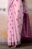Bewitching Pink Weaving Cotton Event Wear Saree With Blouse