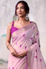 Bewitching Pink Weaving Cotton Event Wear Saree With Blouse