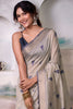 Impressive Off White Weaving Cotton Casual Wear Saree With Blouse