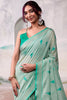 Elegant Green Weaving Cotton Traditional Saree With Blouse