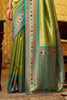 Ravishing Green Zari Weaving Tissue Silk Traditional Saree With Blouse