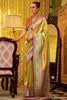 Shocking Lemon Yellow Zari Weaving Tissue Silk Saree With Blouse