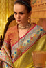 Shocking Lemon Yellow Zari Weaving Tissue Silk Saree With Blouse