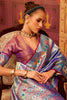 Alluring Royal Blue Zari Weaving Tissue Silk Festival Wear Saree