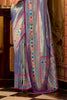 Alluring Royal Blue Zari Weaving Tissue Silk Festival Wear Saree