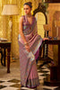 Ravishing Purple Zari Weaving Tissue Silk Festival Wear Saree