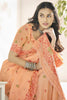 Adorable Orange Digital Printed Linen Event Wear Saree With Blouse