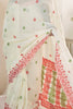 Glamorous White Digital Printed Linen Office Wear Saree With Blouse
