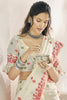 Glamorous White Digital Printed Linen Office Wear Saree With Blouse