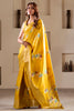 Stunning Yellow Printed Silk Haldi Wear Saree With Blouse