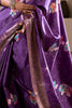 Astonishing Purple Printed Silk Festival Wear Saree With Blouse