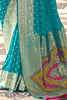 Stunning Sky Blue Zari Weaving Silk Event Wear Saree With Blouse