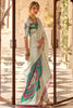 Wonderful Off-White Zari Weaving Silk Festival Wear Saree With Blouse