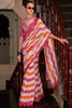 Fantastic Pink Printed Cotton Office Wear Saree With Blouse