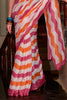 Fantastic Pink Printed Cotton Office Wear Saree With Blouse