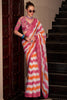 Fantastic Pink Printed Cotton Office Wear Saree With Blouse